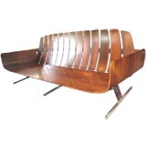 Jorge Zalszupin for L
Atelier Rosewood and Leather Sofa
