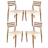 Set of Four Niels Moller Rosewood Side Chairs