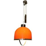 Orange Perspex Ceiling Lamp