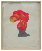 Framed Enamel Painting on Handmade Paper