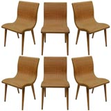 Jack Van der Molen Set of Six Oak Dining Chairs