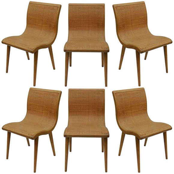 Jack Van der Molen Set of Six Oak Dining Chairs