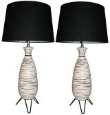 Pair Glazed Porcelain Lamps