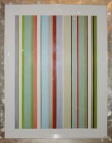 Pastel Stripes in Brushed Gold Frame