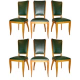 Set of Six French Dining Chairs