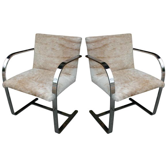 Pair Cowhide BRNO Chairs