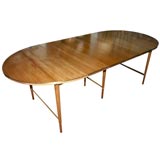 Paul McCobb Extended Oval Dropleaf Dining Table with 4 Leaves