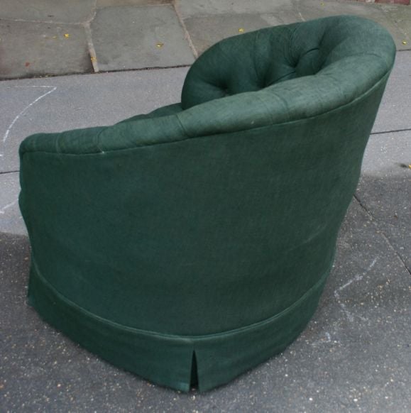 Mid-20th Century James Mont attributed Tufted Armchair For Sale