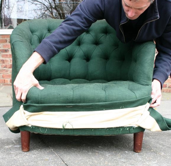 James Mont attributed Tufted Armchair For Sale 1