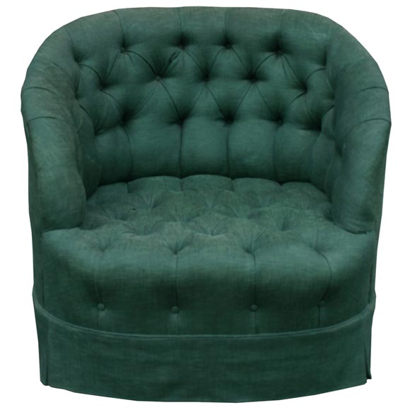 James Mont attributed Tufted Armchair For Sale