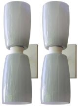 Pair Swedish Cased Glass Sconces