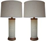 Pair Lattice Lamps
