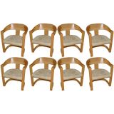 Eight Karl Springer Onassis Dining Chairs