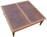 Tooled-Leather Coffee Table