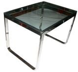 Chrome and Glass Side Table