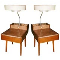 Pair George Nelson Lamp/End Tables for Herman Miller 1
