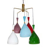 Italian Cased Glass Chandelier