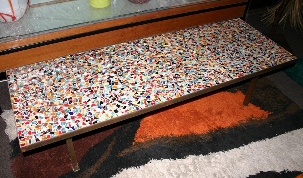 Italian Mosaic Tile Coffee Table