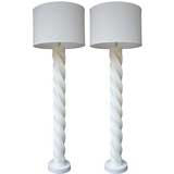Pair Twist Floor Lamps