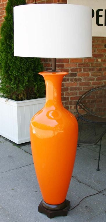 Large Glazed Ceramic Urn Lamp