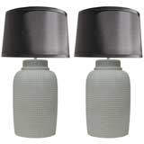 Pair Large Italian Ceramic Lamps