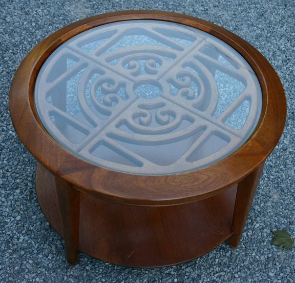 Pair Walnut Side Tables