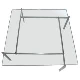 Table basse en verre PK-61 de Poul Kjaerholm