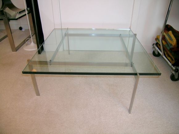 PK-61 Glass Coffee Table by Poul Kjaerholm