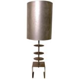French Stainless Steel 1970's Lamp
