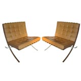 Early Pair of Barcelona Chairs - Mies van der Rohe
