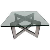 French Stainless Low Table - François Monnet, KAPPA