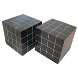 Pair of Grid Form Cubes - Superstudio