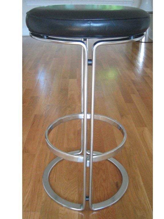Mid-20th Century Pair of Bar Stools - by Jorgen Kastholm and Preben Fabricius