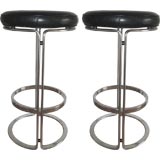 Pair of Bar Stools - by Jorgen Kastholm and Preben Fabricius