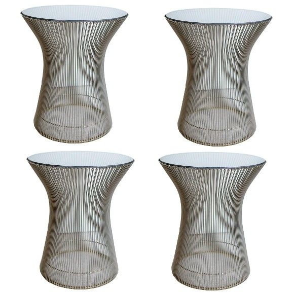 Four Nickel Occasional Tables - Warren Platner