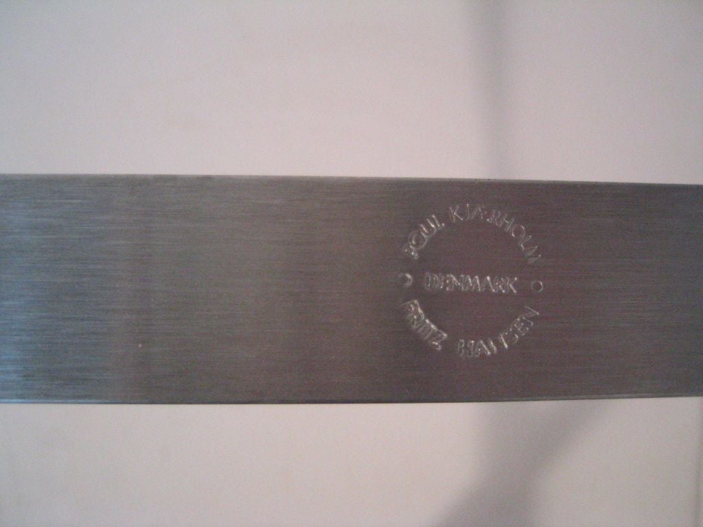 Leather PK 91 Folding Stool -  Poul Kjaerholm