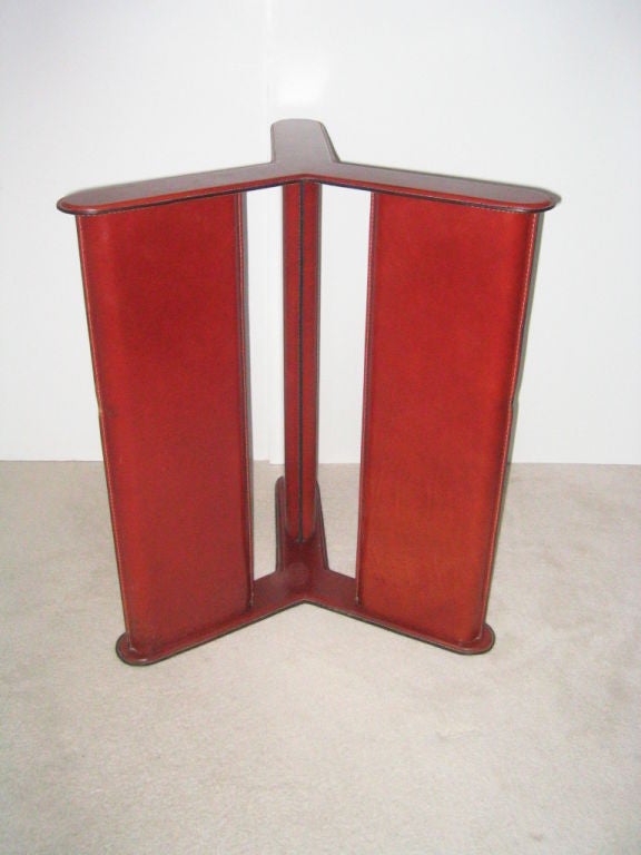 Stitched Leather Dining Set - Matteo Grassi, circa 1970s For Sale 1