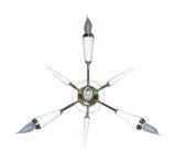 Flush-mount 3-light Starburst