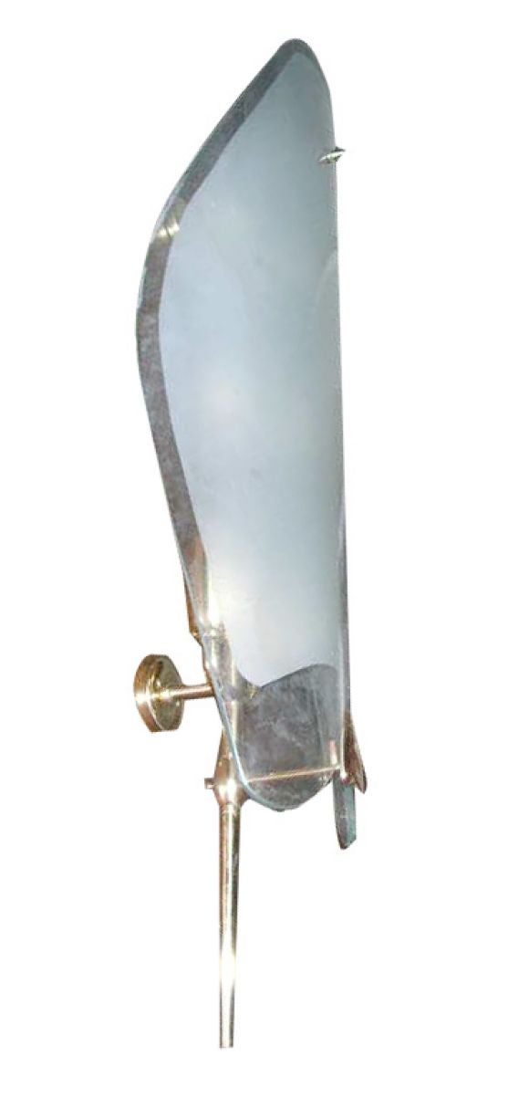 Pair of Etched Glass Sconces at 1stdibs