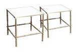 Pair of Brass Bamboo Low Tables