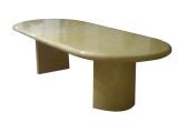 Ivory Goatskin Dining Table by Karl Springer