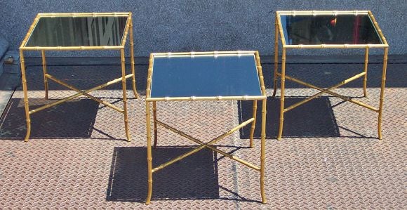 Trio of Gilded Bronze Tables