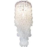 Italian Glass Chain Chandelier by Toso
