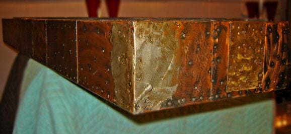 Mixed-Metal Console / Shelf by Paul Evans