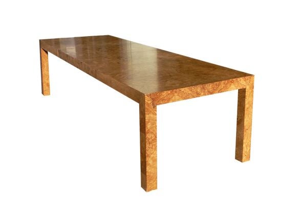 Burlwood Parson's Dining Table by Milo Baughman