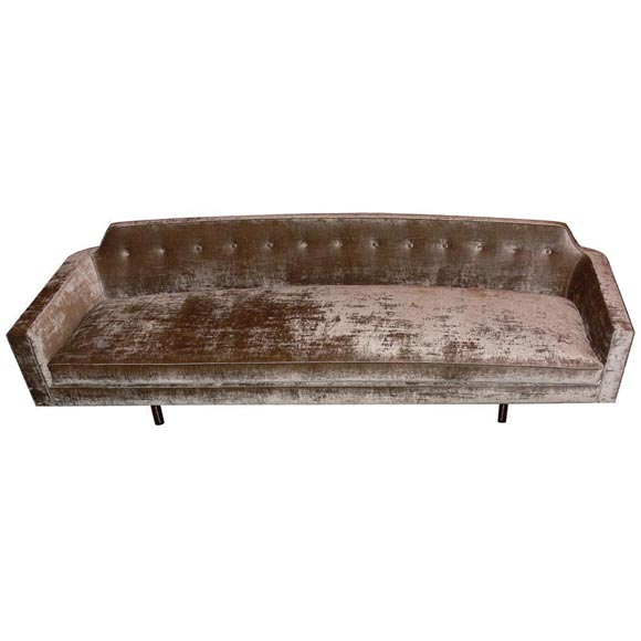 Linen Velvet Sofa by Dunbar