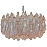 Pale Amethyst Polyhedron Disc Chandelier by Venini