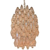 Gold Polyhedron Chandelier by Venini