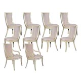 Eight Ivory / Bone Inlaid Chairs