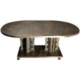 Rare Bronze Dining Table by Philip & Kelvin LaVerne
